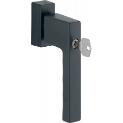 Hoppe Fenstergriff Toulon Druckentriegelung abschließbar schwarz matt SecuForte® 32-42 mm