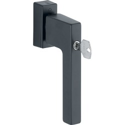 Hoppe Fenstergriff Austin Druckentriegelung abschließbar schwarz matt SecuForte® 32-42 mm
