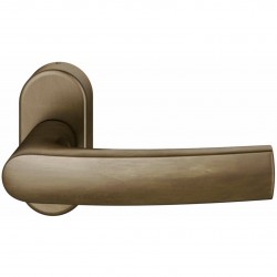 FSB Profiltür-Halbgarnitur 1015 gerade Rosette oval Bronze dunkel patiniert gewachst
