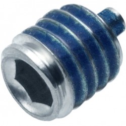 AHB Madenschraube DIN 915 x 7 mm blau verzinkt mit Haftpaste