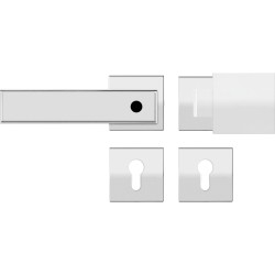 Karcher Wechselgarnitur Torino Q EK550 LSQ Plan-Design-Rosette Chrom poliert WE DIN links