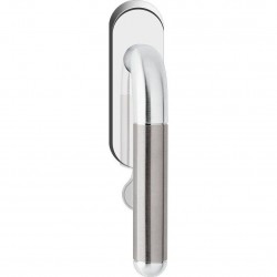 Karcher Fenstergriff Lignano Steel Druckknopf abschließbar Edelstahl poliert / Edelstahl matt 35 mm