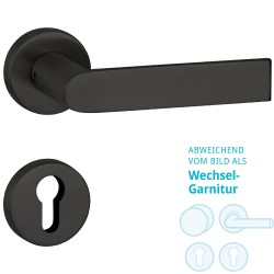 Hermat Wechselgarnitur Basic 13 S2 Tec Clip Rosette Classic Black, ähnlich RAL 9005 WE