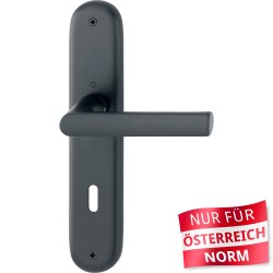 Hoppe Drückergarnitur Hamburg Langschild schwarz matt BB Ö-Norm