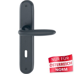 Hoppe Drückergarnitur Verona Langschild schwarz matt BB Ö-Norm